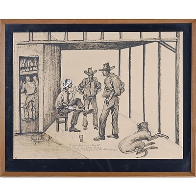 Elizabeth Durack (1915-2000) I Wasn't Doing No More Than 35, Mixed Media on Paper