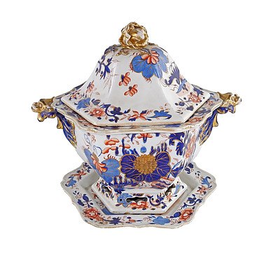 19th Century Masons Ironstone Soup Tureen Owned by Governor Sir John Forrest (by repute)