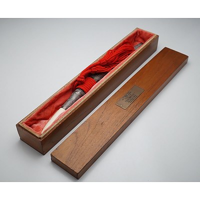 Lao Ivory Handled Ceremonial Sword Gifted to Barrie Dexter from the Prime Minister Prince Souvanna Phouma