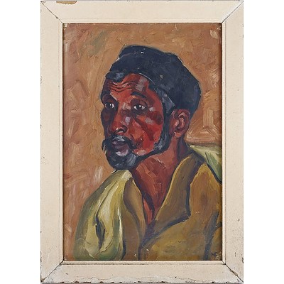 Memona Feroz Nana (Pakistani) Sweeper 1957, Oil on Card