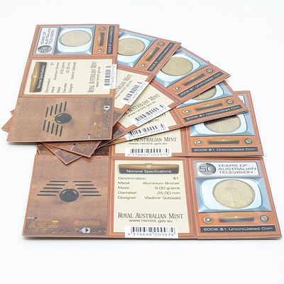 Six 50 Years of Australian Television $1 Coin