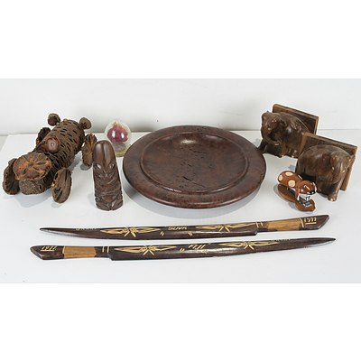 Group of Souvenirs and Hand Crafted Toys