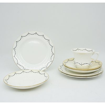 Collection of Partial Tea Sets Including Hamereley, Lancaster Sandlant, and Paragon