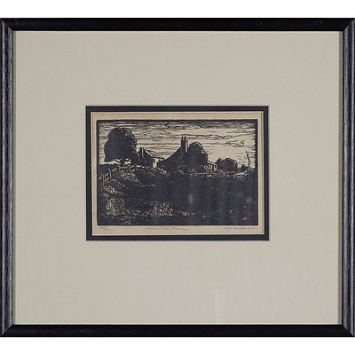 Harwood Addison Coral Tree Farm Woodcut Edition 20/30