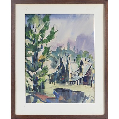 Manfred Lindenberger (1914-2008) Hill End Watercolour