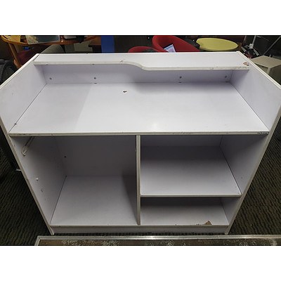 Grey Melamine Workstation/Storage Unit
