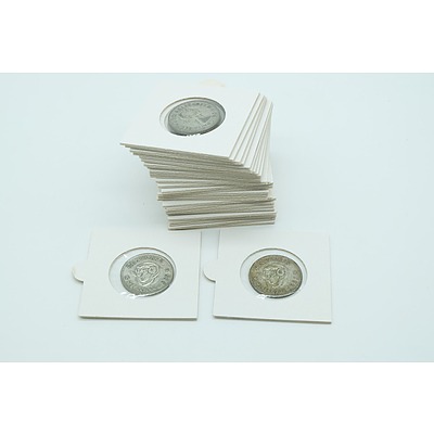 Thirty One, One Shilling Coins