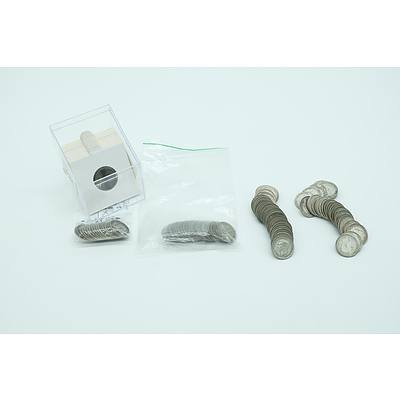 Large Group of Sixpence Coins from 1911-1963