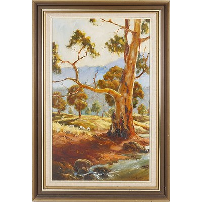 Kevin Boucher (Working 1970's-80's) Australian Landscape 1982, Oil on Board