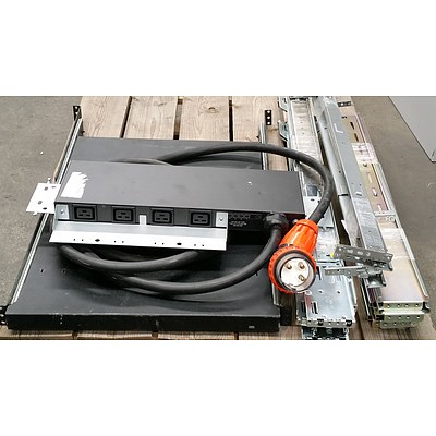 HP & Dell Server 2RU Rack Rails With Slide Out Tray and Two Power Supplies