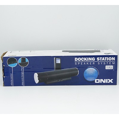 Panasonic DMP-BD79Gn Blu-Ray Disc Player, Alpine CD Receiver with Bluetooth CDE-147BT, AV Labs Speakers and Alarms, and Onix Docking Station