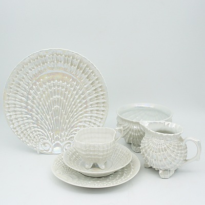 Victoria Opalescent Finish Six Person Tea Set