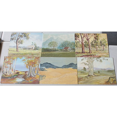 Group of Oil on Canvas Boards