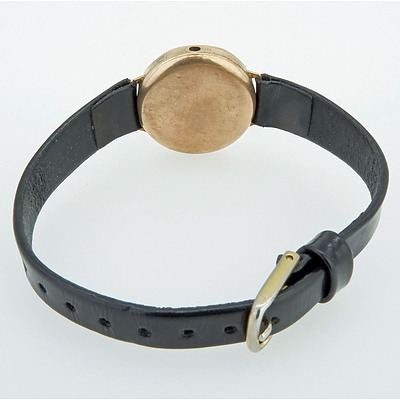 Rolled Gold Heart Locket and a Ladies 9ct Rose Gold Cased Watch