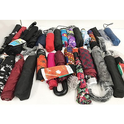 Brand New Umbrellas - Lot of 29 - RRP Over $200