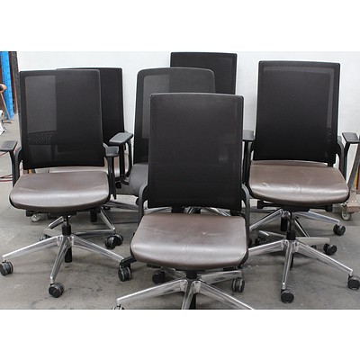 Gaslift Office Task Chairs - Lot of Seven