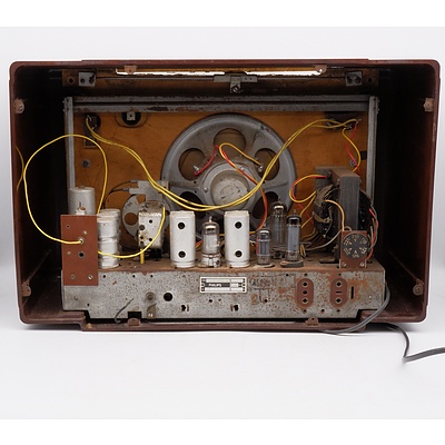 Bakelite Cased Philips Model EX 400 A Valve Radio