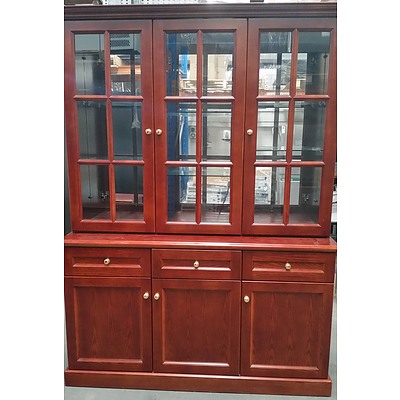 Cherry Veneer Buffet and Hutch