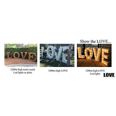 Three light up letters at your next event