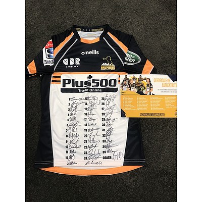 Terrace Open Box at the Brumbies and a signed 2019 Jersey