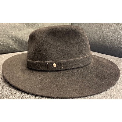 Eisa black hat designed by Helen Kaminski