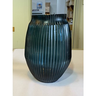 Brian Tunks Medium cut-glass vase