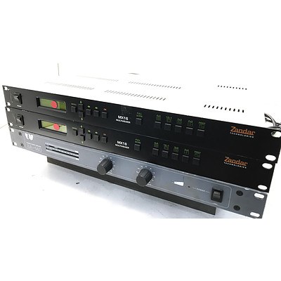Zandar MX16 Multiviewers & Talia SA-140 Power Amplifier - Lot of 3