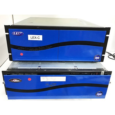 Chyron Duet LEX 2 Character Generators & CAMIO HA Graphics Controllers - Lot of 4