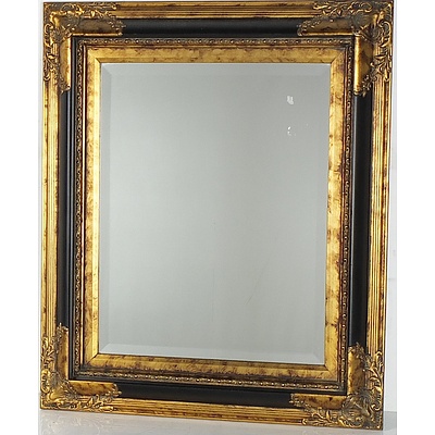 Antique Style Giltwood Beveled Glass Mirror