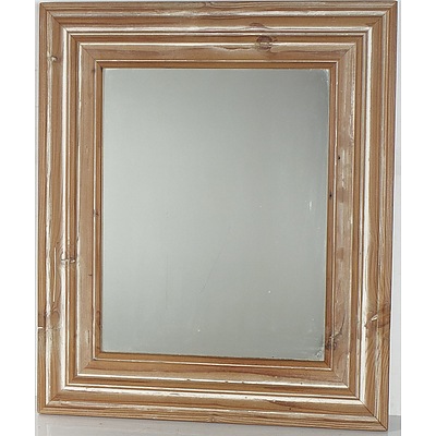 Lime Wash Framed Mirror