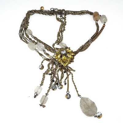 Fancy Necklace with Angelhair Quartz