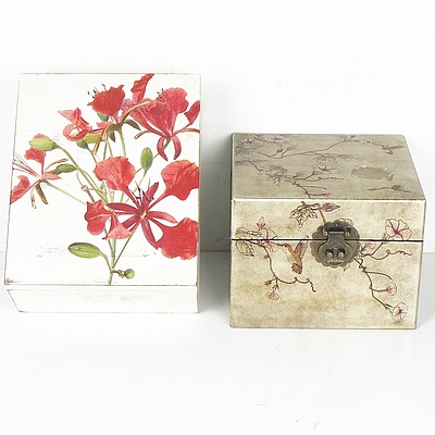 Two Wooden Craft Boxes