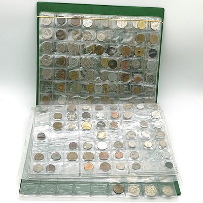 Coin Album With Various Australian and International Coins