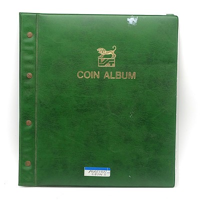 Coin Album With Various Australian and International Coins