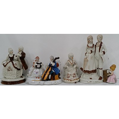 Ceramic Ballroom Figurines - Lot of Five
