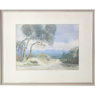 E.A Higgs Ocean View Watercolour