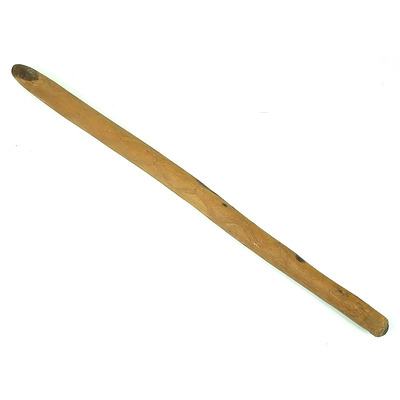 Aboriginal Digging Stick with Incised Zigzag Decoration