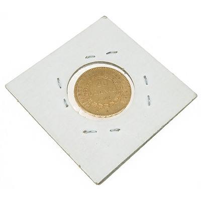18ct Gold 1876 20 Francis Coin