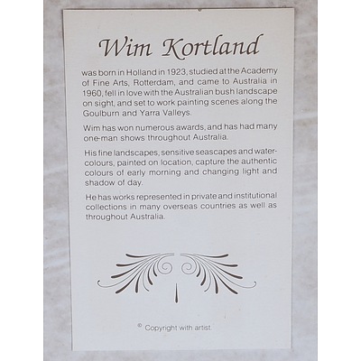 Wim Kortland (Holand 1923 - ) Near Heales Ville Victoria Triptych 1985, 1988, 1989 Oil on Board