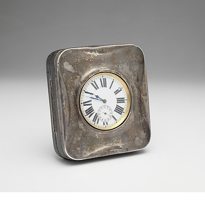 Goliath Pocket Watch With Sterling Silver Fronted Case Birmingham Hardy Brothers 1920