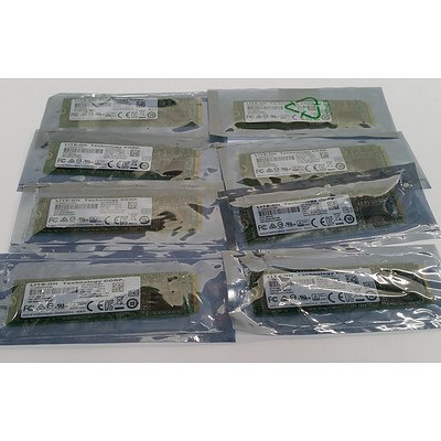 HP Lite-On Technology 256GB M.2 mSATA SSD Hard Drives- Lot of Eight