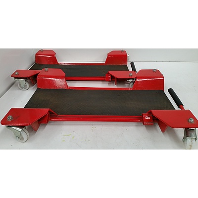 Motor Cycle Centre Stand Positioning Dolly - Lot of Two
