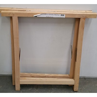 Metal, MDF and Pine A Frame Displays - Lot of Nine