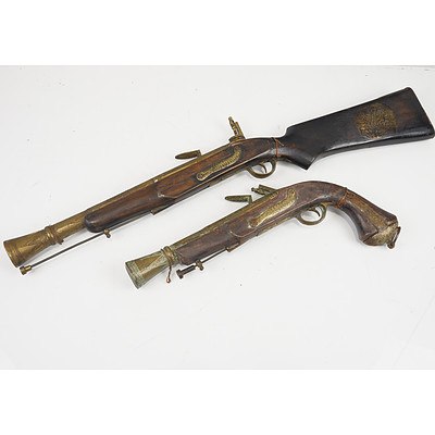 Modern Ornamental Pistol and Shotgun