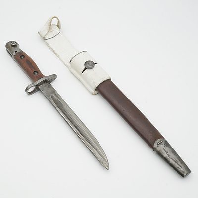 Australian WWII Pattern 1907 Bayonet and Scabbard, Orange Arsenal