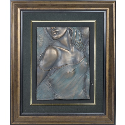 Bill Mack (1944-) Elegant, Bonded Bronze Resin Bas Relief