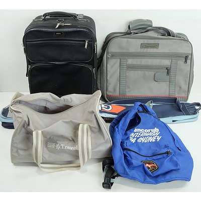 Group of Suitcases and Backpacks Including Johnny Walker, Cavalet, Epic and More