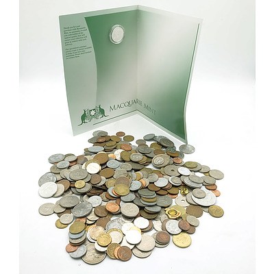 Group of Australian and International Coins and Tokens, Including Denmark, Japan, Hong Kong, America and More