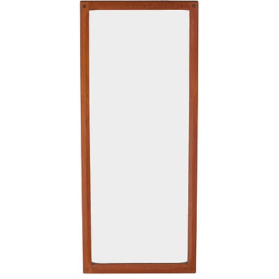 Teak Wall Mirror by Aksel Kjersgaard Denmark