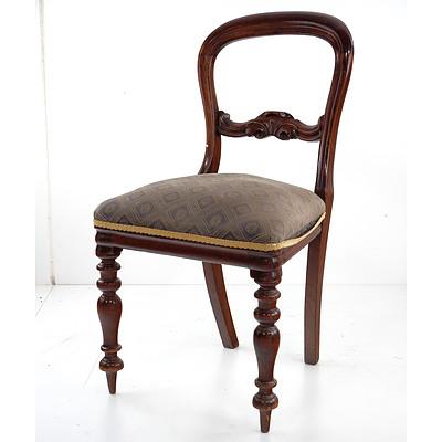 Australian Cedar Balloon Back Dining Chair, 19th Century